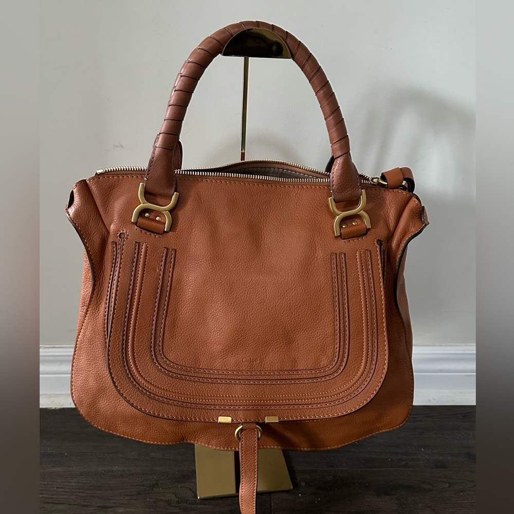 Authentic New Without Tags Chloe Large Marcie in Tan